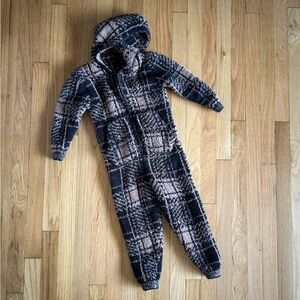 Skims plaid fleece onesie